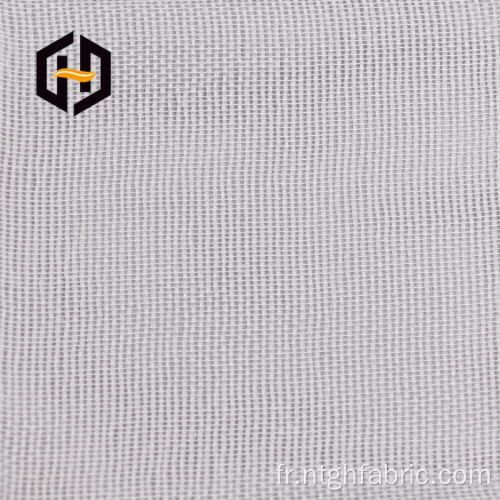 Composite de tissu gris polyester personnalisé sur sac en cuir